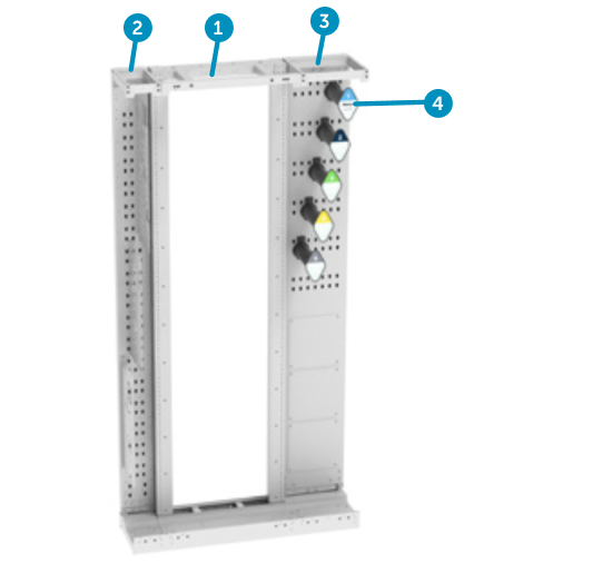 FlexCore™ Optical Distribution Frame configuration (Single Cross Connect)