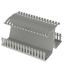 Grey slotted wiring duct