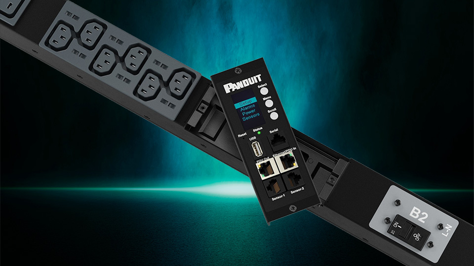An intelligent power distribution unit and controller against an abstract background