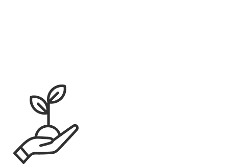 icon of a hand holding sprout leaf
