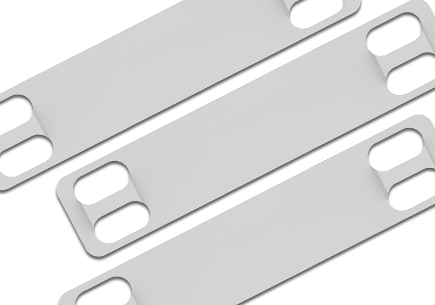 3 Silver Marker Plates For Identification