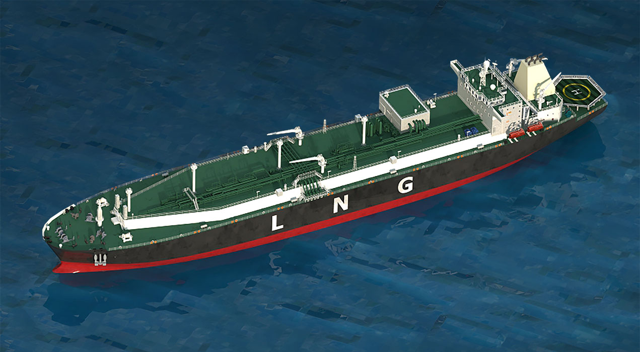 Cargo/Industrial Ship In Ocean