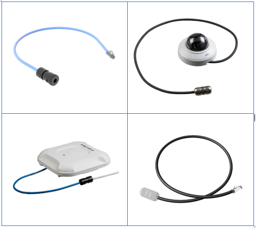 Image of four different Panduit FieldCord connectors