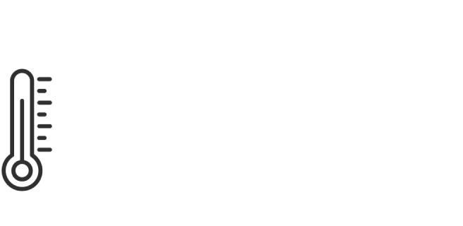 A thermometer showing a high temperature.