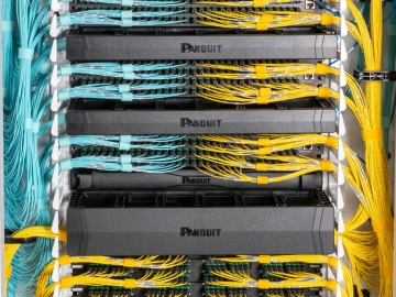 Panduit AI cabinet is shown with structured cabling