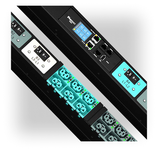 A closeup of the EL2P PDU from Panduit